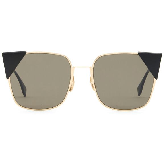 New Fendi Sunglasses FF 0191/ S 0002M BLACK GOLD Golden